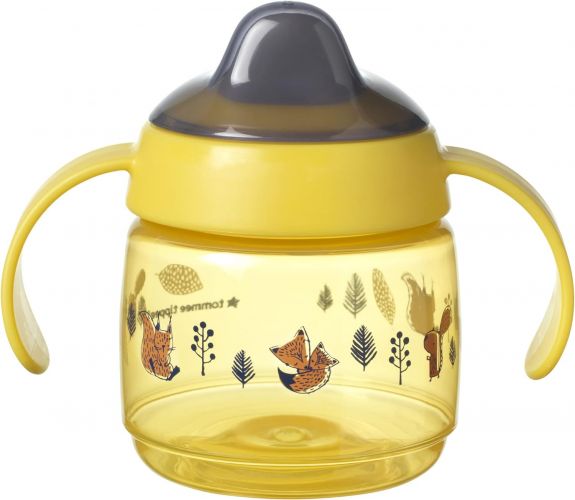 Tommee Tippee Netekoucí lahvička s pítkem Superstar Sippee 190ml žlutý