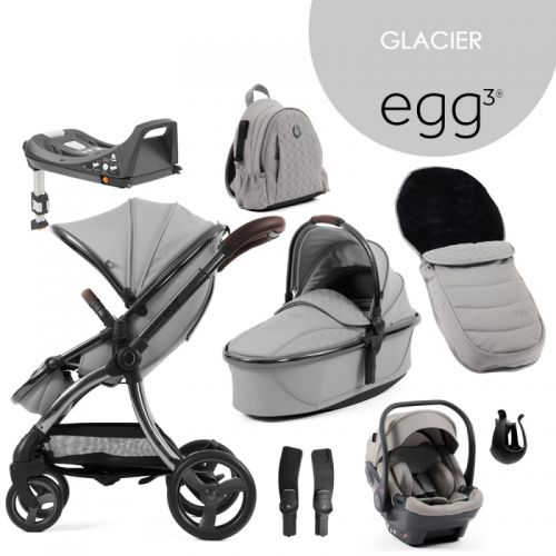 Kočárek BabyStyle Egg3 set 8 v 1 Glacier 2024