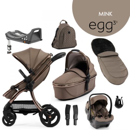 Kočárek BabyStyle Egg3 set 8 v 1 Mink 2024