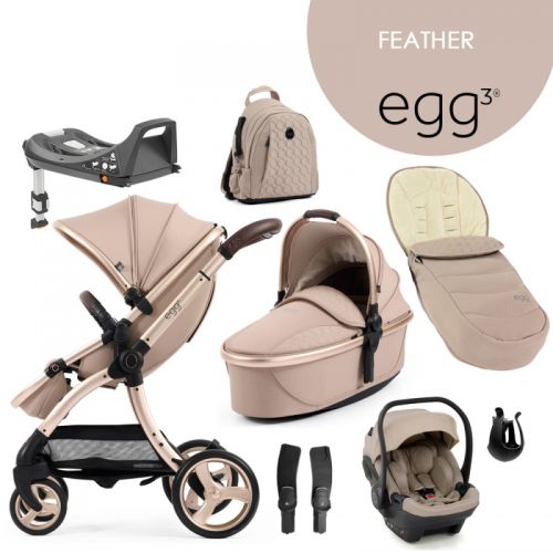 Kočárek BabyStyle Egg3 set 8 v 1 Feather 2024