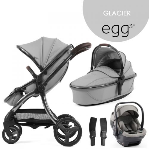 Kočárek BabyStyle Egg3 set 4 v 1 Glacier 2024