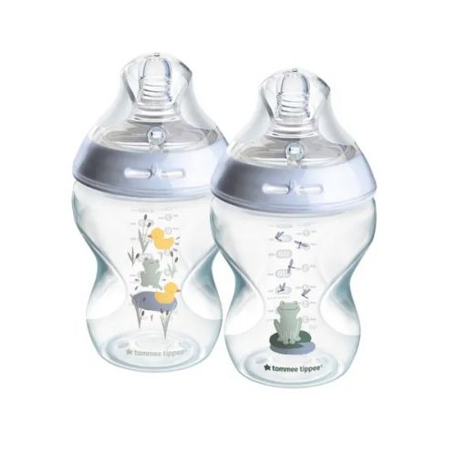 Tommee Tippee Natural Start Samosterilizační kojenecká lahev s Anti-Colic savičkou Pomalý průtok 0m+ 260 ml 2 ks žabička