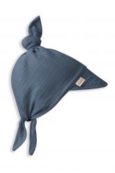 Sleepee Dětský rostoucí mušelínový klobouček s kšiltem Petrol 0-4 roky